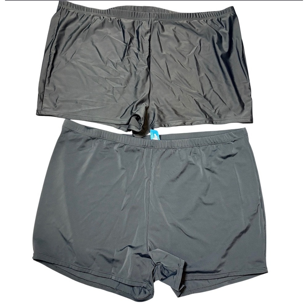 Swimsuits For All Swim Shorts Womens 28 Black Shore Club Aquabelle bundle
